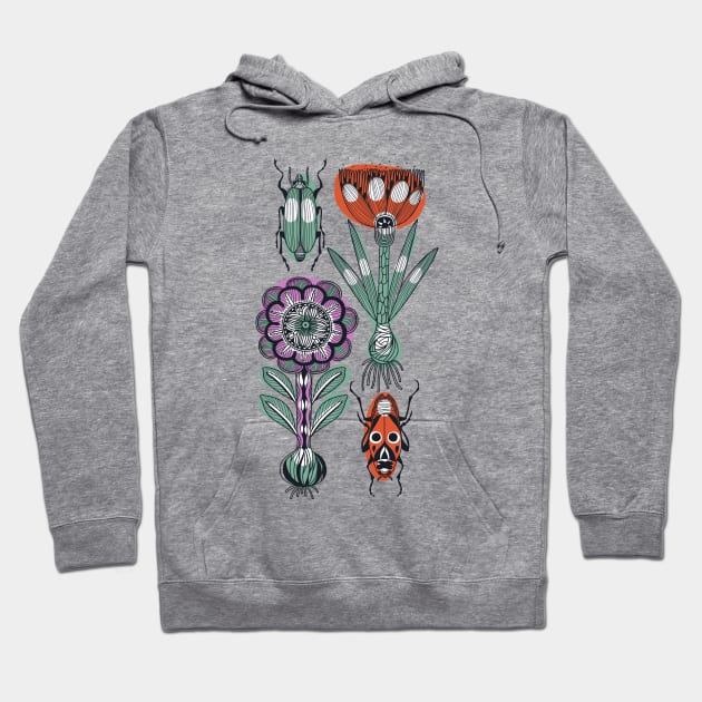 Floral Bugs Hoodie by annapaff